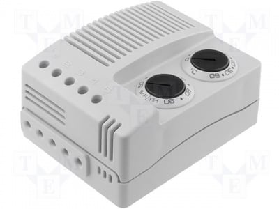 Терморегулатор + Влагорегулатор ETF012 Датчик:температура,влага; Контакти:SPDT; 6A; IP20